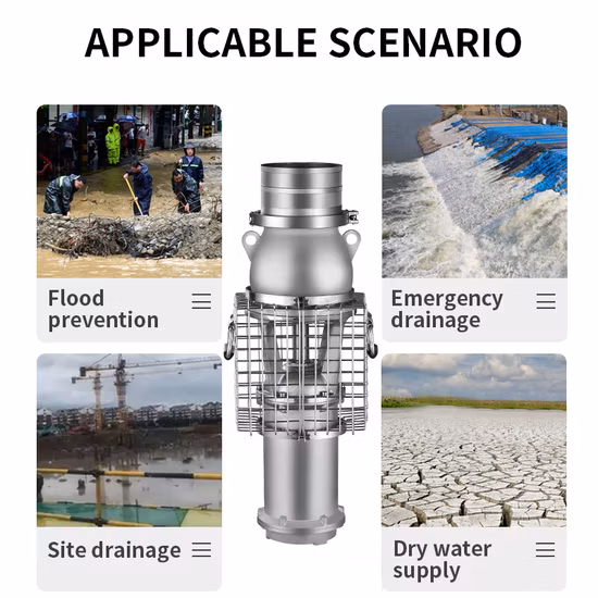 Bomba submersível portátil 55kw do controle de inundação da sincronização do ímã permanente